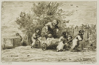 Dziedzictwo wozu (Dzieci z wozem) autorstwa Charles Francois Daubigny