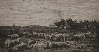 Duża owczarnia, 1860. autorstwa Charles Francois Daubigny