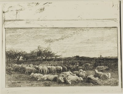 Duża owczarnia autorstwa Charles Francois Daubigny