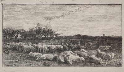Duża owczarnia autorstwa Charles Francois Daubigny