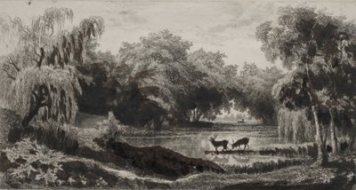 Staw z Jeleniami, 1845. autorstwa Charles Francois Daubigny