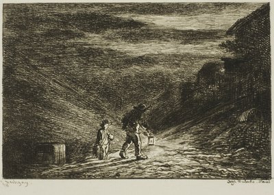 Poszukiwanie karczmy autorstwa Charles Francois Daubigny