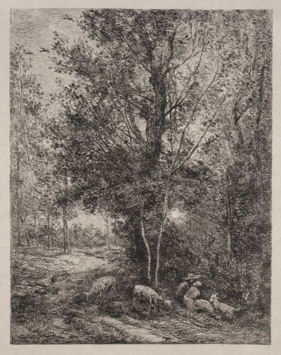 Pasterz i pasterka, 1874. autorstwa Charles Francois Daubigny