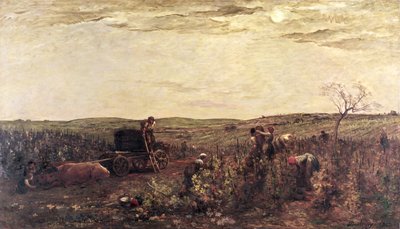 Zbiór wina w Burgundii, 1863 r. autorstwa Charles Francois Daubigny