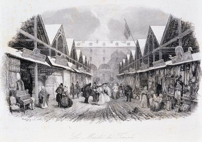 Widok marszu świątyni - w „Les Mysteres de Paris” Eugene