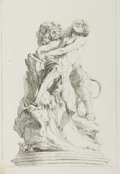 Milo z Croton autorstwa Charles Francois Hutin
