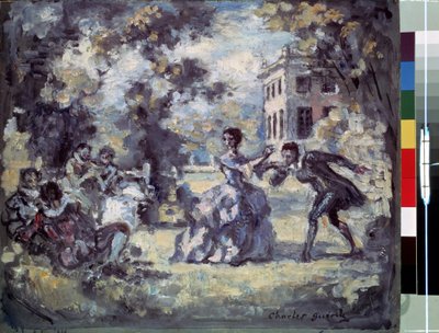 "Scene galante" (Scena miłosna) Obraz Charlesa Guerina (1875-1939) ok. 1908 Sankt Petersburg, muzeum pustelnia DR autorstwa Charles Francois Prosper Guerin