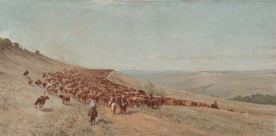 Prowadzenie stada, 1904 autorstwa Charles Franklin Reaugh