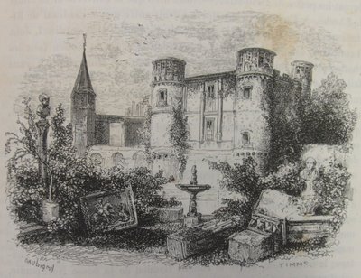 Zamek Gaillon w ruinie autorstwa Charles Francois Daubigny