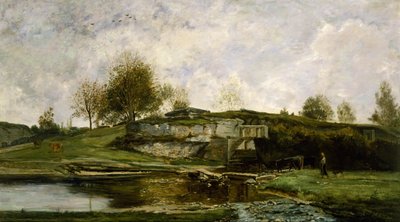 Śluza w dolinie Optevoz autorstwa Charles Francois Daubigny