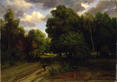 Skrzyżowanie Orlego Gniazda, Las Fontainebleau autorstwa Charles Francois Daubigny