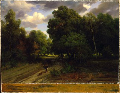 Skrzyżowanie Orlego Gniazda, Las Fontainebleau autorstwa Charles Francois Daubigny