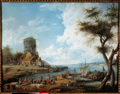 Mozela w XVIII wieku. Obraz Charlesa Nivarda (1739-1821) autorstwa Charles François Nivard