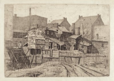 Bez tytułu (Drewniany dom w mieście) autorstwa Charles Frederick William Mielatz