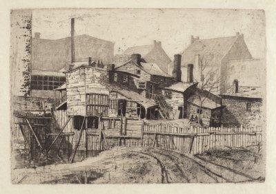 Drewniany dom bez tytułu w mieście, lata 80. XIX wieku. autorstwa Charles Frederick William Mielatz