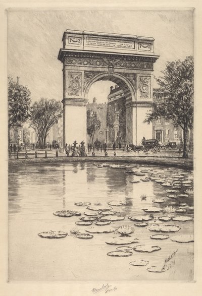 Łuk Waszyngtona, 1909. autorstwa Charles Frederick William Mielatz