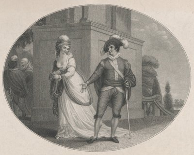 Beatrice i Benedick Shakespeare, Wiele hałasu o nic, akt 4, scena 1, Au..., 12 sierpnia 1784. autorstwa Charles Gauthier Playter