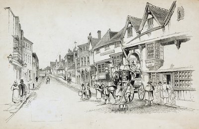 Główna ulica, Canterbury, Kent autorstwa Charles George Harper