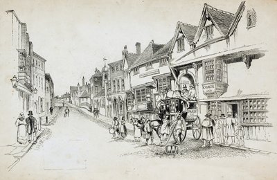 High Street, Canterbury, Kent, 1892-1933 autorstwa Charles George Harper