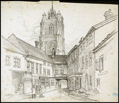 Ulica Świętego Piotra, Norwich, Norfolk, 1892-1933 autorstwa Charles George Harper