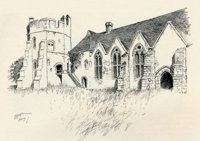 „Zamek Stokesay”, ok. 1893, 1894 r. autorstwa Charles George Harper