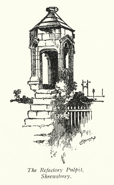 Ambona w refektarzu, Shrewsbury (litografia) autorstwa Charles George Harper