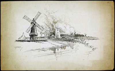 Moinho de vento de Wellington, Barking, polonês da Grande Londres autorstwa Charles George Harper