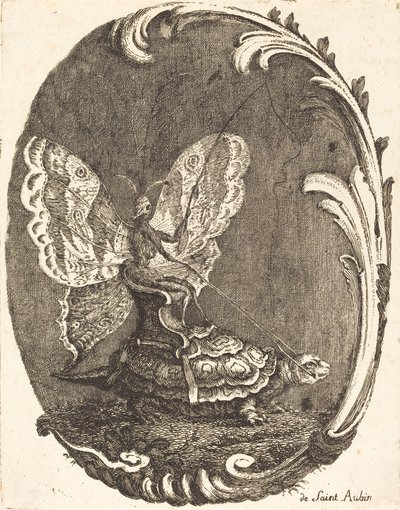 Motyl i żółw autorstwa Charles Germain de Saint Aubin