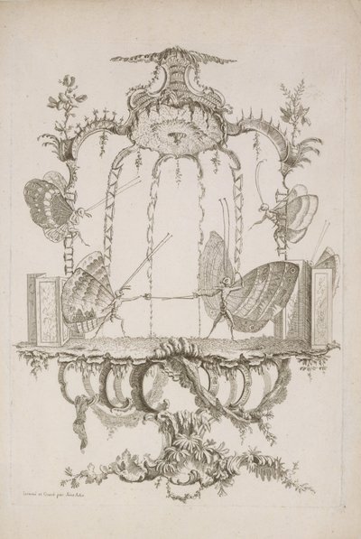 Pojedynek Pojedynek, z Eseju o ludzkich motylach autorstwa Saint Aubin, ca. 1756-60. autorstwa Charles Germain de Saint Aubin