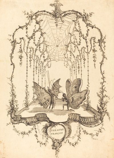 Teatr Francuski autorstwa Charles Germain de Saint Aubin