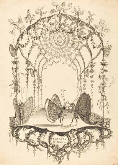 Teatr Włoski autorstwa Charles Germain de Saint Aubin