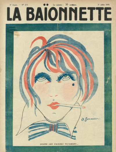 Okładka gazety "La Baionnette" z 31 lipca autorstwa Charles Gesmar