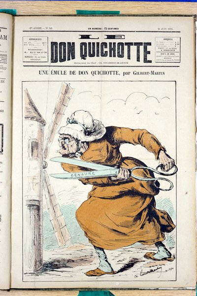 Okładka „Le Don Quixote”, numer 53, Satirique en Colors autorstwa Charles Gilbert Martin