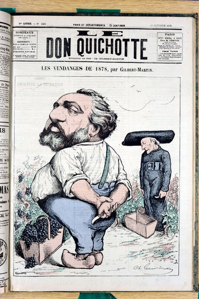 Okładka „Don Kichota”, numer 225, Satirique en Colors autorstwa Charles Gilbert Martin