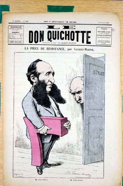 Okładka „Don Kichota”, numer 297, Satyryka w kolorach autorstwa Charles Gilbert Martin