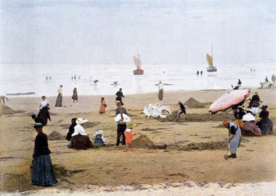 W czasie odpływu. Grawerowanie Gillot, ok. 1900. autorstwa Charles Gillot