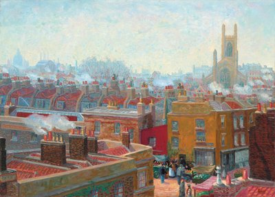 Róg w Chelsea autorstwa Charles Ginner