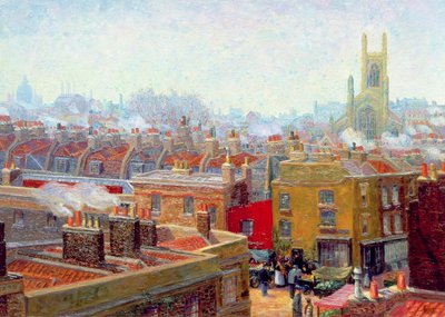 Róg w Chelsea autorstwa Charles Ginner