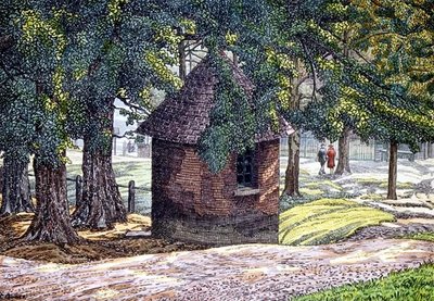 By the Ponds, Hampstead (pióro i atrament z praniem) autorstwa Charles Ginner