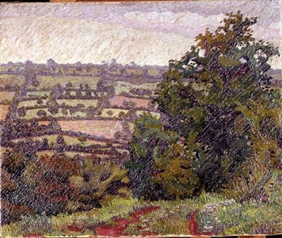 zielony krajobraz autorstwa Charles Ginner