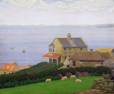 Krajobraz (olej na płótnie) autorstwa Charles Ginner