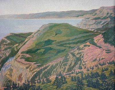 Wybrzeże Dorset, ok. 1927 r. (olej) (zob. wersję akwarelową 188661) autorstwa Charles Ginner