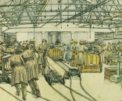 Fabryka Napełniania, Hereford autorstwa Charles Ginner