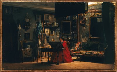Księżna Matylda (1820-1904) w swojej pracowni, rue de Courcelles, ok. 1860 r. (olej na płótnie) autorstwa Charles Giraud