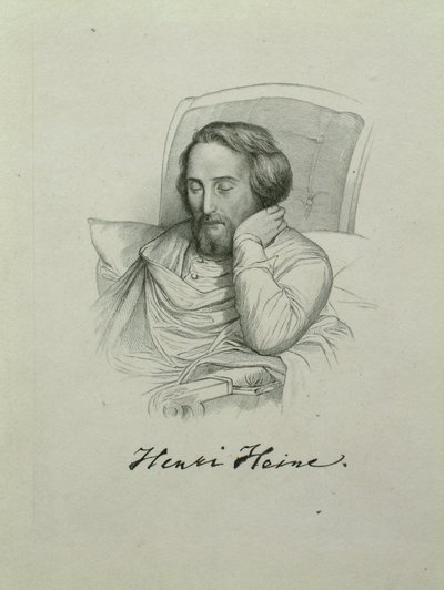 Portret poety Heinricha Heinego 1797-1856, 1851 autorstwa Charles Gleyre