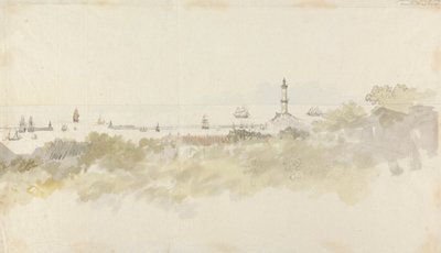 Genoa - Uma paisagem marítima com Shippingpolish autorstwa Charles Gore