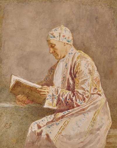 Mężczyzna czytający autorstwa Charles Green