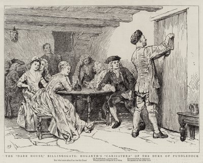 The Dark House, Billingsgate, karykatura księcia Puddledock autorstwa Hogartha autorstwa Charles Green
