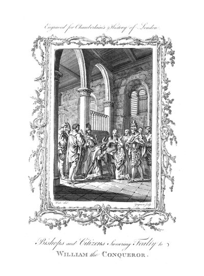 Biskupi i obywatele przysięgający wierność Wilhelmowi Zdobywcy, c1770. autorstwa Charles Grignion