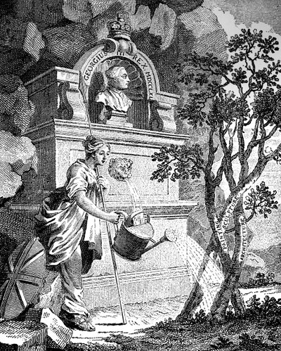 Frontyspis do katalogu artystów, ok. 1760. autorstwa Charles Grignion